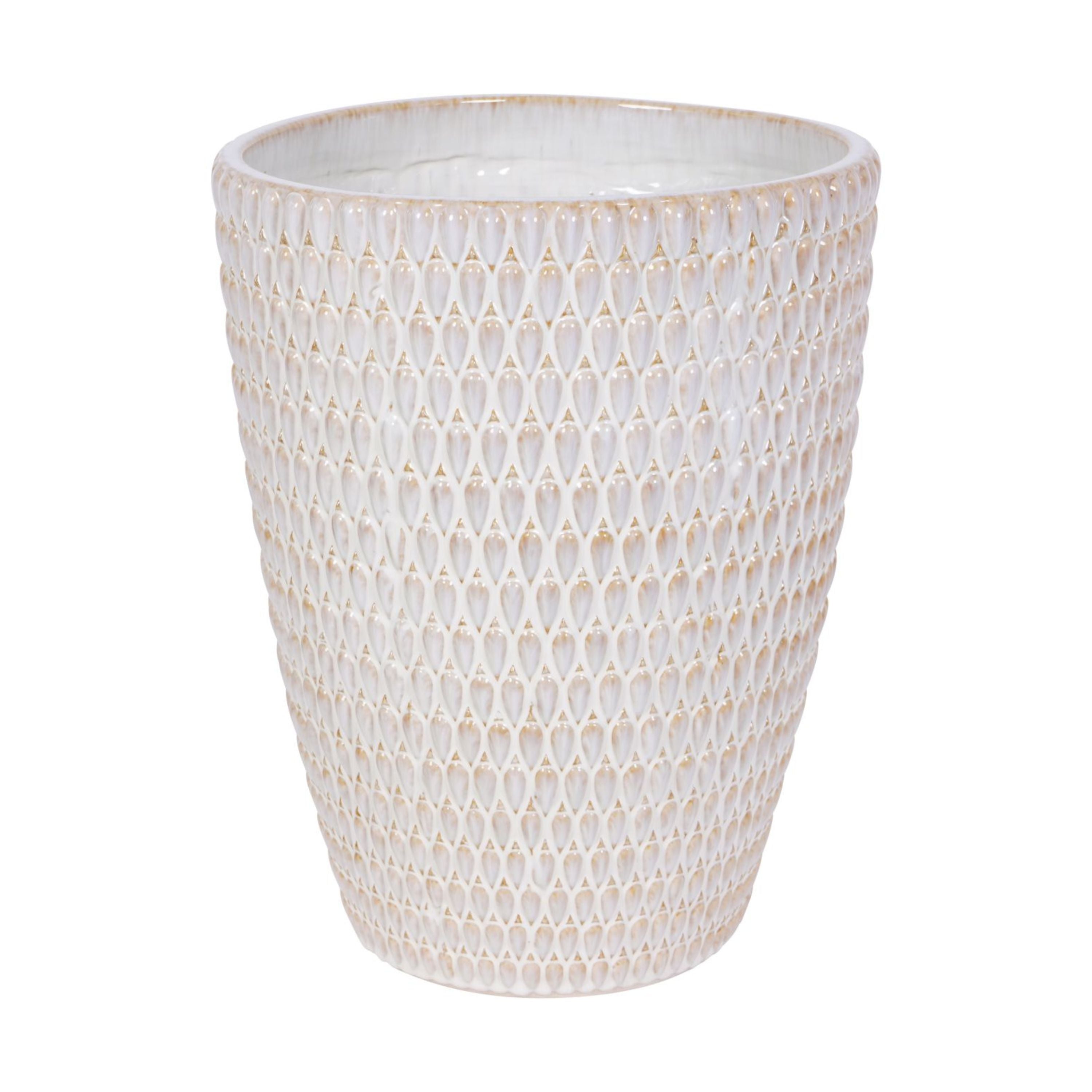 Mediterranean Reactive Glaze Ceramic Planter Cream Planter XL